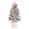 4ft. Pre-lit Frosted Ashcroft Fir Artificial Potted Christmas Tree, Clear Lights